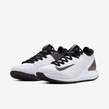 Nike Court Air Zoom Zero - Női Teniszcipő - Fehér/Fekete/Lila/Színes